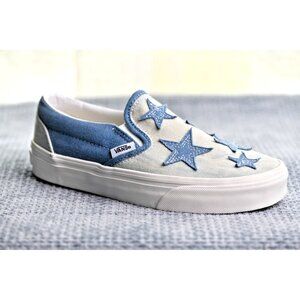 New! Size: 5.5 Women/4 Men | Vans Classic SLIP-ON Sneakers Starry Night Denim